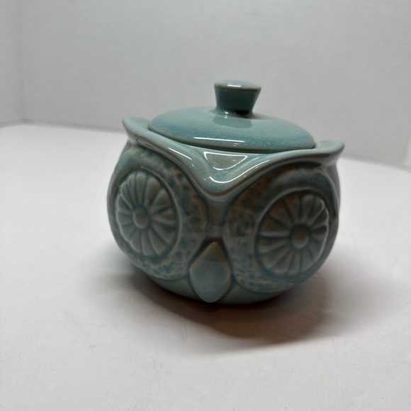 Better Homes And Gardens Ceramic Owl Jar - Teal - Picture 1 of 3